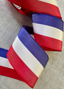 Vintage Patriotic Ribbons Six Different Widths