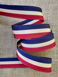 Vintage Patriotic Ribbons Six Different Widths