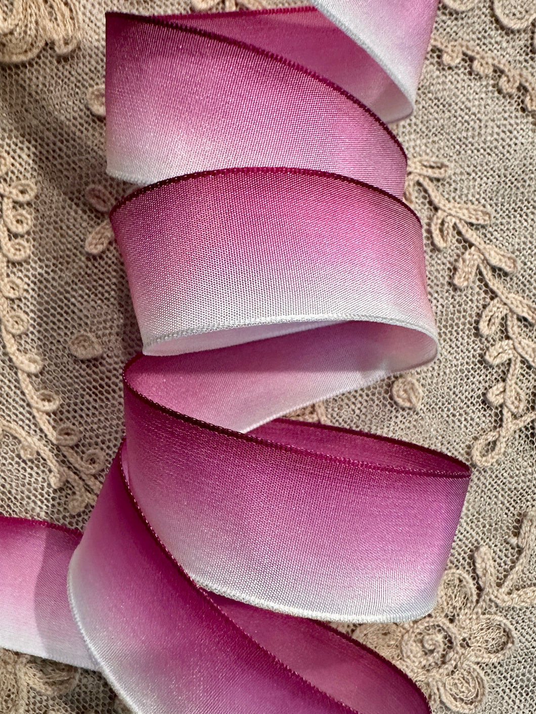 Dark Pink to Light French Ombre Ribbon