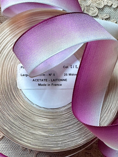 Dark Pink to Light French Ombre Ribbon