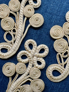 Antique Appliques Silk Soutache Cords