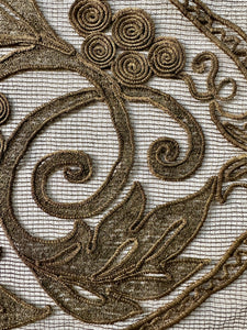 Bronze Metal Cord and Net Applique