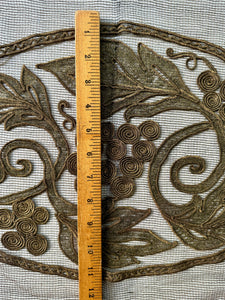 Bronze Metal Cord and Net Applique