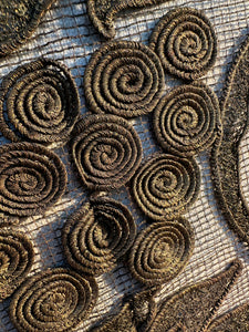 Bronze Metal Cord and Net Applique