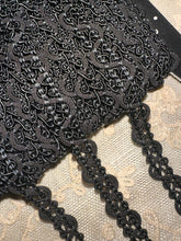 Load image into Gallery viewer, Black Cord Passementerie Trim