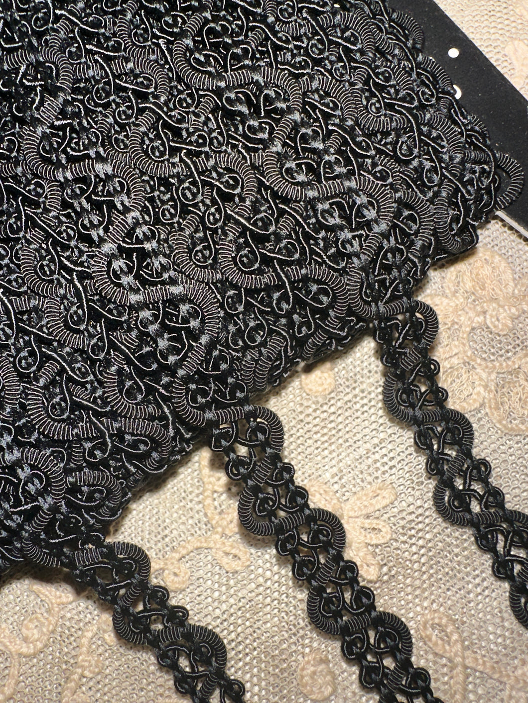 Black Cord Passementerie Trim