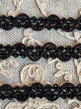 Load image into Gallery viewer, Black Cord Passementerie Trim