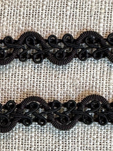 Load image into Gallery viewer, Black Cord Passementerie Trim