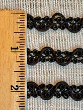 Load image into Gallery viewer, Black Cord Passementerie Trim