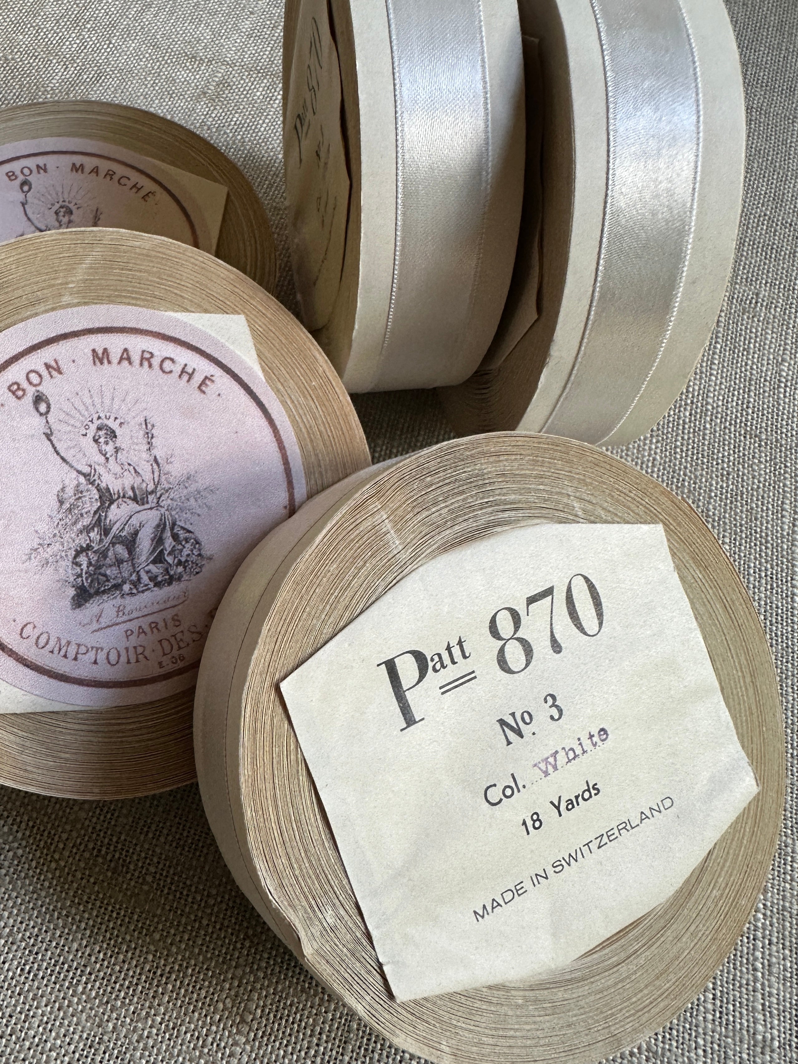 Satin Vintage Ribbon By the Roll Ivory Eighteen Yards – Vintage