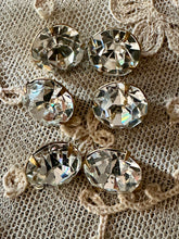 Load image into Gallery viewer, Large Vintage Glass Rhinestone Buttons by the Half Dozen