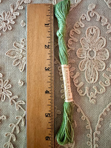 Antique Linen Embroidery Floss Leaf Green