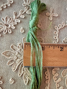 Antique Linen Embroidery Floss Leaf Green