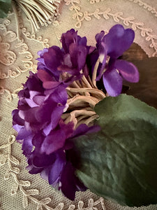 Antique Millinery Violets Three Different