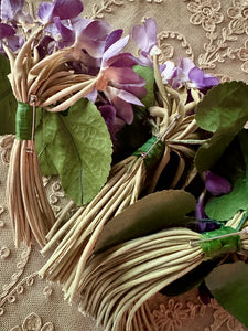 Antique Millinery Violets Three Different