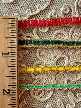 Load image into Gallery viewer, French Gold Metal and Chenille Vintage Trim