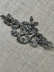 Antique Silver Metal Cord and Trim Applique