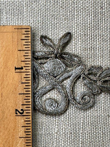 Antique Silver Metal Cord and Trim Applique