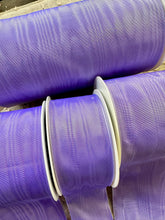 Load image into Gallery viewer, Moiré  Ribbon in Four Different Widths Lavender