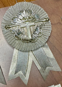 Silver Metal Ribbon Medallion