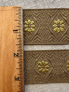 Antique Golden Flower and Metal Thread Trim