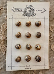 Vintage Brass/Metal Filigree Buttons