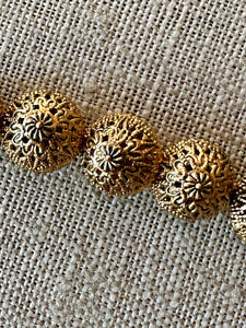 Vintage Brass/Metal Filigree Buttons