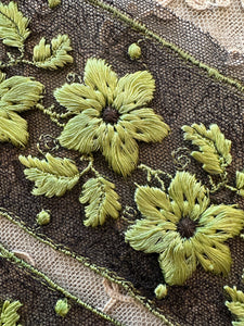 Antique Embroidered Lime Green Trim