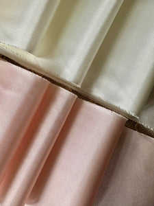 Vintage Bias Satin Ribbon Ivory or Pale Pink