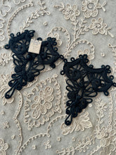 Load image into Gallery viewer, Antique Hand Sewn Cord Applique Pair