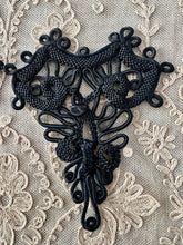 Load image into Gallery viewer, Antique Hand Sewn Cord Applique Pair