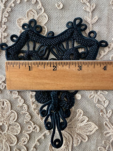 Antique Hand Sewn Cord Applique Pair