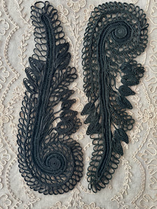 Antique Hand Sewn Applique Pair