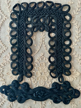 Load image into Gallery viewer, Antique Hand Sewn Heavy Braid and Cord Appliques