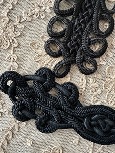 Antique Hand Sewn Heavy Braid and Cord Appliques