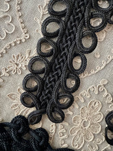 Load image into Gallery viewer, Antique Hand Sewn Heavy Braid and Cord Appliques