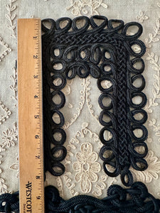 Antique Hand Sewn Heavy Braid and Cord Appliques