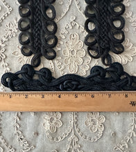 Load image into Gallery viewer, Antique Hand Sewn Heavy Braid and Cord Appliques