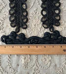 Antique Hand Sewn Heavy Braid and Cord Appliques