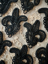 Load image into Gallery viewer, Antique Hand Sewn Cord Applique Lace Fillings