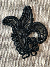 Load image into Gallery viewer, Antique Hand Sewn Cord Applique Lace Fillings