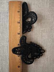 Antique Hand Sewn Cord Applique Lace Fillings