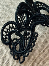 Load image into Gallery viewer, Antique Hand Sewn Cord Applique Lace Fillings