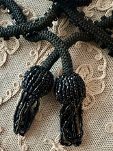 Load image into Gallery viewer, Antique Hand Sewn Glass Beaded and Tassel Embellishment