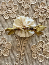 Load image into Gallery viewer, Antique Ribbon Work Velvet Flower Applique