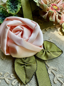 Textured Green and Black Ribbon