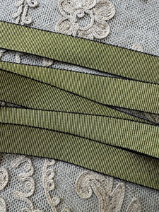 Textured Green and Black Ribbon