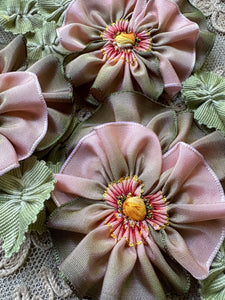 French Ombre Ribbon Work Pansy Corsage
