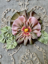 Load image into Gallery viewer, French Ombre Ribbon Work Pansy Corsage