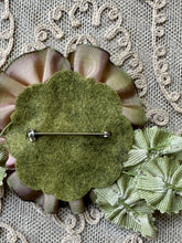 Load image into Gallery viewer, French Ombre Ribbon Work Pansy Corsage